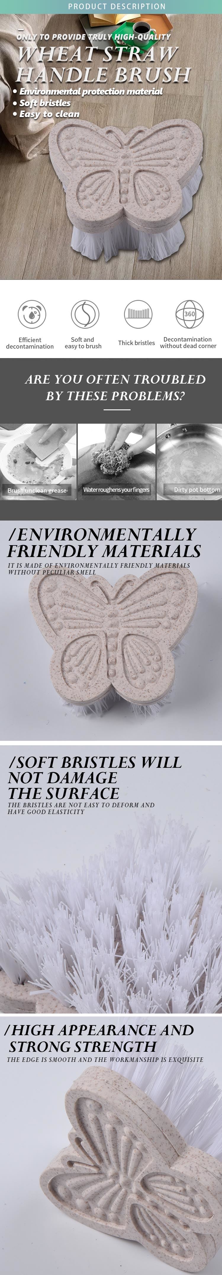 Butterfly cleaning brush